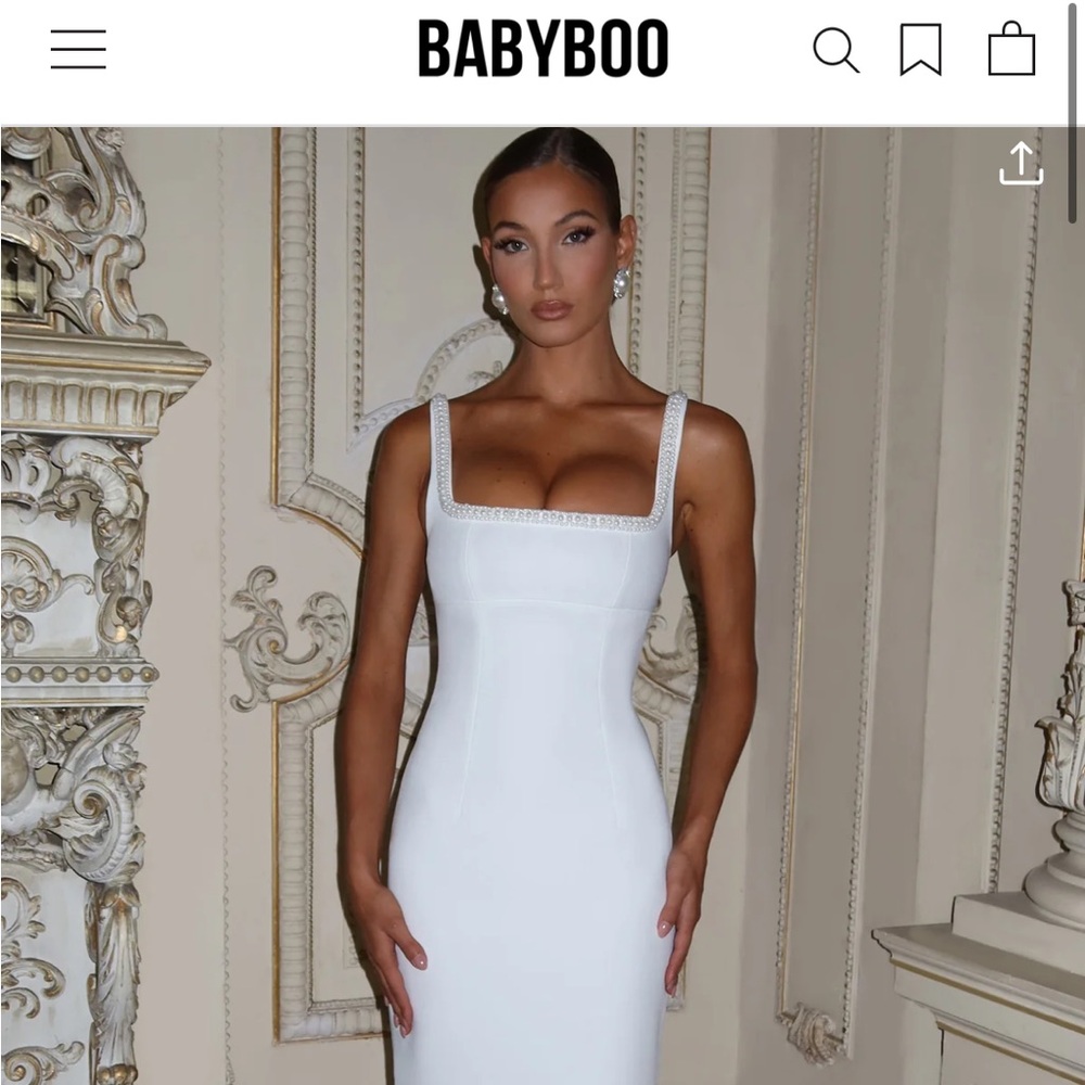 BabyBoo Ines Midaxi Dress - Ivory Size XL